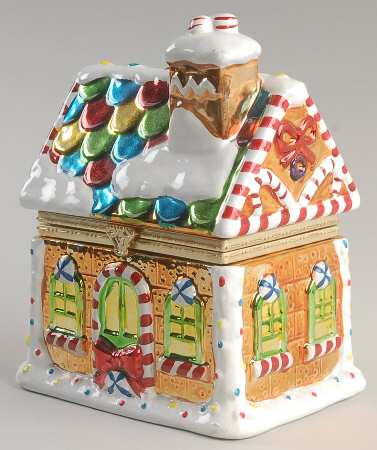 Hinged Box Musicals Gingerbread House - Boxed
