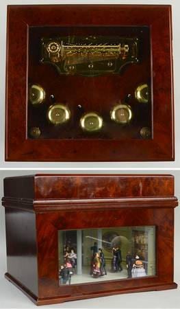 Heirloom Music Boxes Grand Animated Concertina - Boxed
