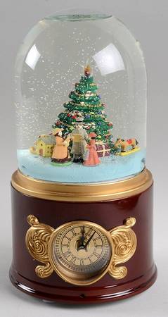 Heirloom Music Boxes Holiday Time Globe & Clock - Boxed