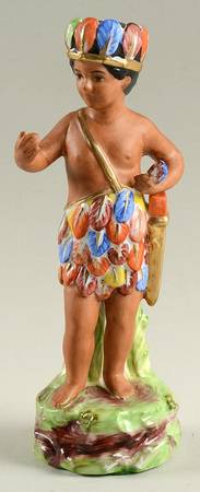 Mottahedah Giftware & Figurines Boy Dressed In Feathers - No Box