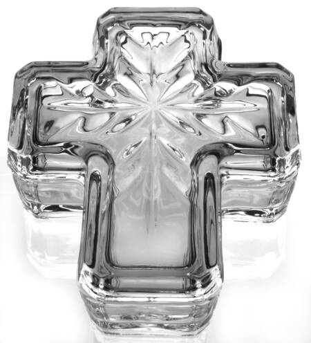 Rejoice Nativity 4.25in Cross Covered Box - Boxed