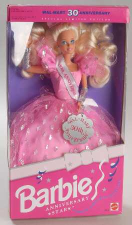 Walmart Store Barbies 30th Anniversary Star Barbie - Boxed