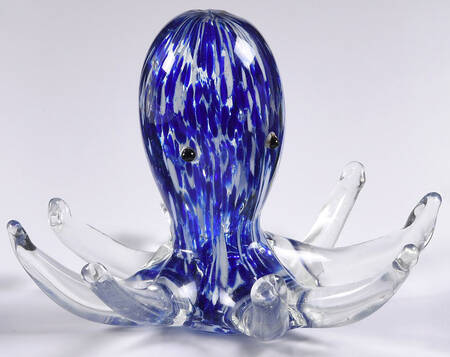 Murano Figurines Octopus - Blue - No Box