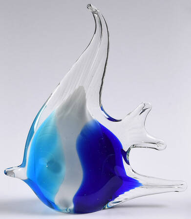 Murano Figurines Angelfish - Blue/White - No Box