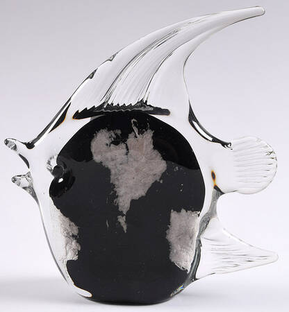 Murano Figurines Angelfish - Black  - No Box