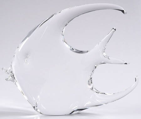 Murano Figurines Angelfish Clear - No Box