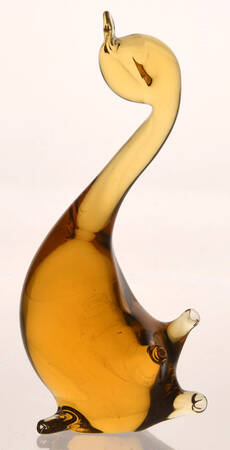 Murano Figurines Goose-Amber - No Box