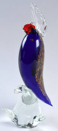 Murano Figurines Cockatoo - Blue - No Box