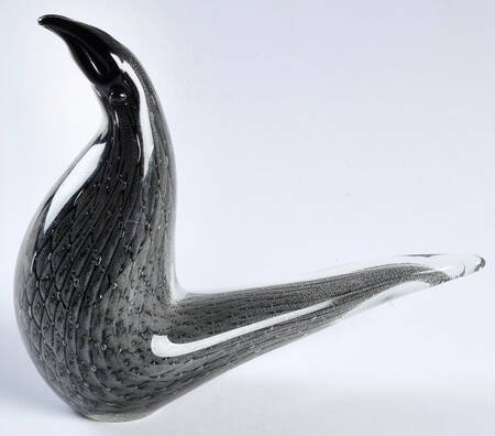 Murano Figurines Black Bird - No Box