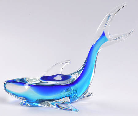 Murano Figurines Dolphin-Tail Up - No Box