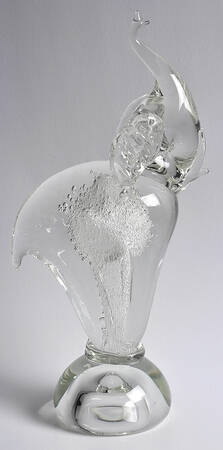 Murano Figurines Elephant On Pedestal - No Box