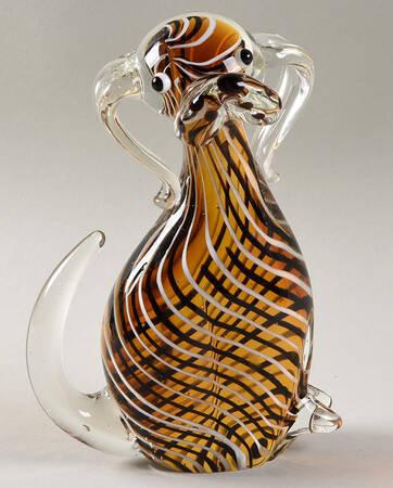 Murano Figurines Filigrana Dog - No Box