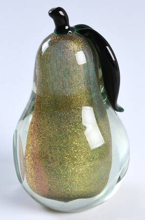 Murano Figurines Pear Bookend Only - No Box 235a