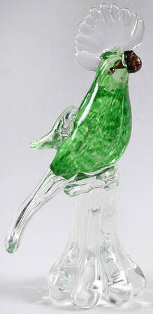 Murano Figurines Green Cockatoo  - No Box