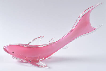 Murano Figurines Pink Shark - No Box