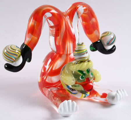 Murano Figurines Juggling Clown - No Box