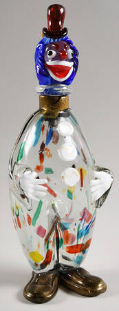 Murano Figurines Clown Decanter - No Box