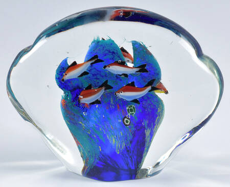 Murano Figurines Aquarium - Blue Reef - No Box