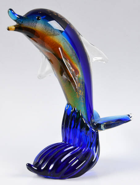 Murano Figurines Dolphin - Multicolor - No Box