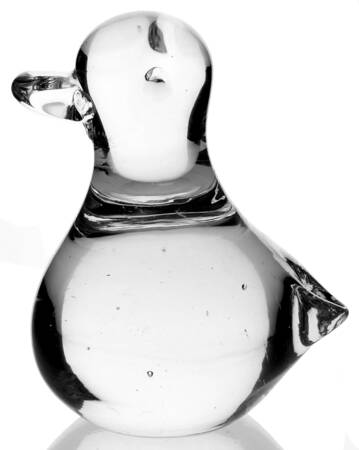 Murano Figurines Duck Clear-Head Straight - No Box