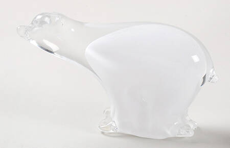 Murano Figurines Polar Bear White - No Box