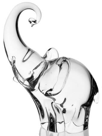 Murano Figurines Elephant-Clear - No Box