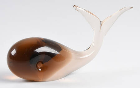 Murano Figurines Whale Brown - No Box