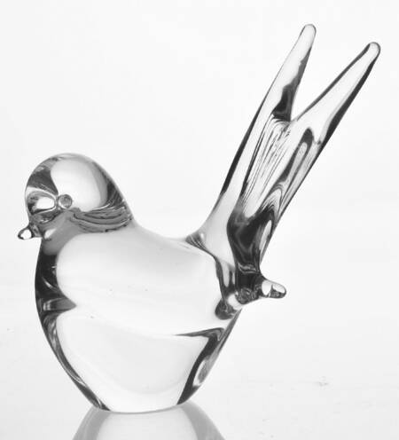 Murano Figurines Swallowtail Clear - No Box