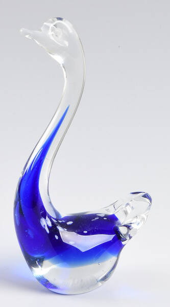 Murano Figurines Blue And Green Duck - No Box