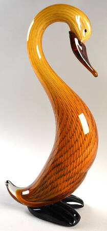 Murano Figurines Duck - Yellow And Black - No Box