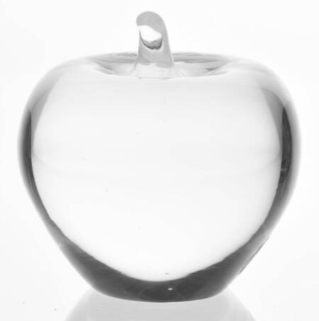 Murano Figurines Clear Apple Paperweight - No Box