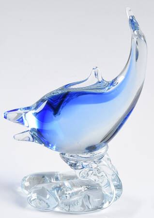 Murano Figurines Fish On Wave - No Box
