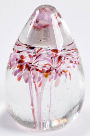 Murano Figurines Teardrop Purple Flowers - No Box