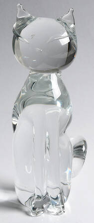 Murano Figurines Cat Clear - No Box
