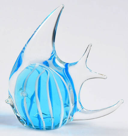 Murano Figurines Angelfish Light Blue - No Box