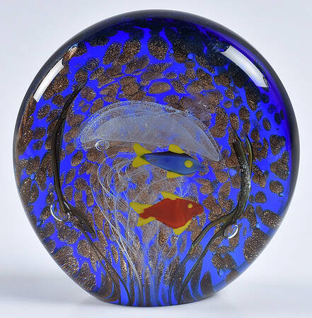 Murano Figurines Jellyfish Side Seascape - No Box