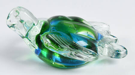 Murano Figurines Turtle-Green & Blue - No Box