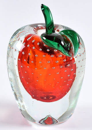 Murano Figurines Apple-Red,Controlled Bubbles - No Box