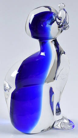 Murano Figurines D0g Clear Blue - No Box
