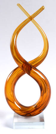 Murano Figurines Love Knot-Amber - No Box