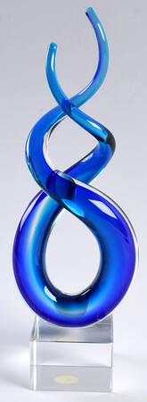 Murano Figurines Love Knot-Cobalt - No Box