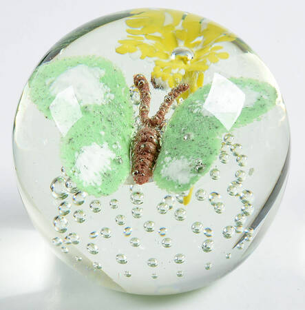 Murano Figurines Butterfly,Flower ,Bubbles-Paperweight - No Box