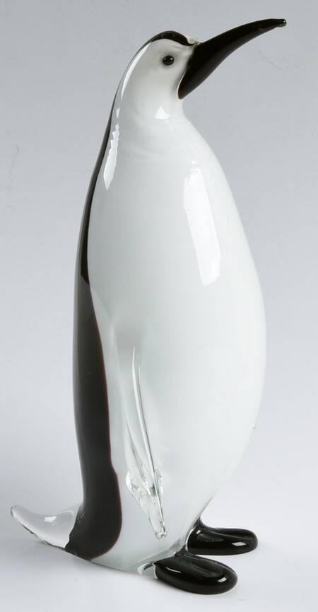 Murano Figurines Penguin-Black And White - No Box