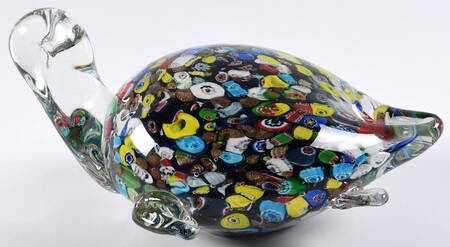 Murano Figurines Turtle-Millefiori - No Box