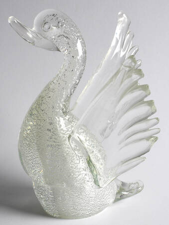 Murano Figurines Duck - Silver Flecks - No Box