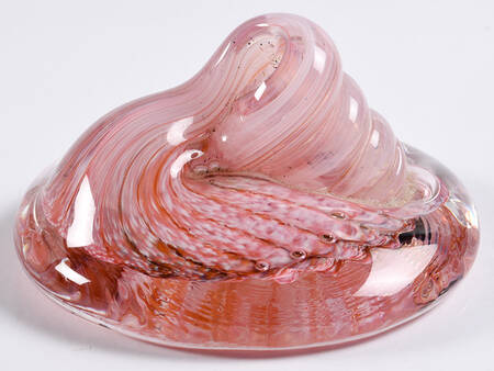 Murano Figurines Pen Holder-Corkscrew,Pink - Nb725, No Box