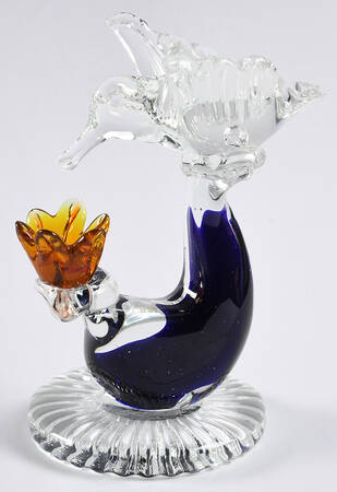 Murano Figurines Humminghird On Branch - Nb745, No Box
