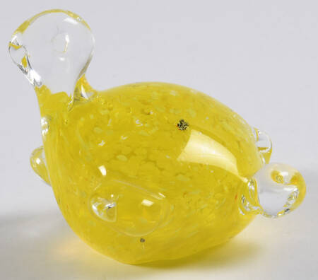 Murano Figurines Turtle Yellow - Nb741, No Box