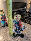 Murano Figurines Clown With Accordian - Nb748, No Box