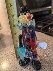 Murano Figurines Clown With Umbrella - Nb747, No Box